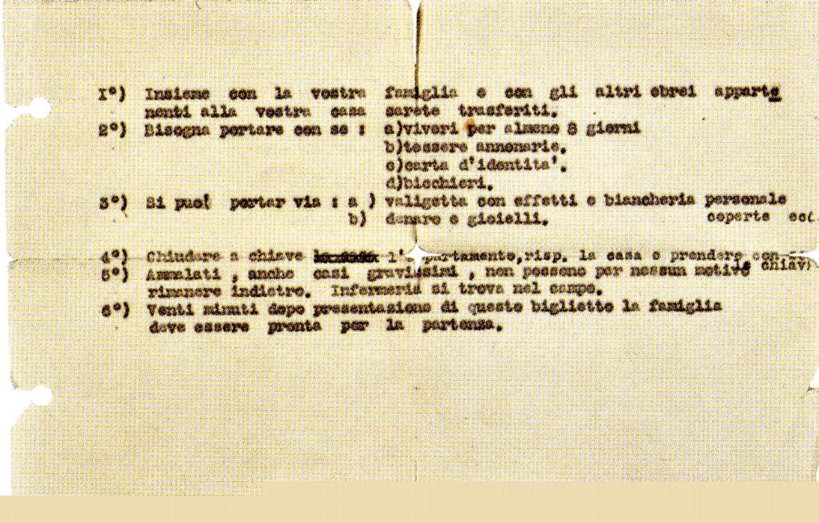 I numeri della razzia degli ebrei avvenuta il 16 ottobre 1943 a Roma