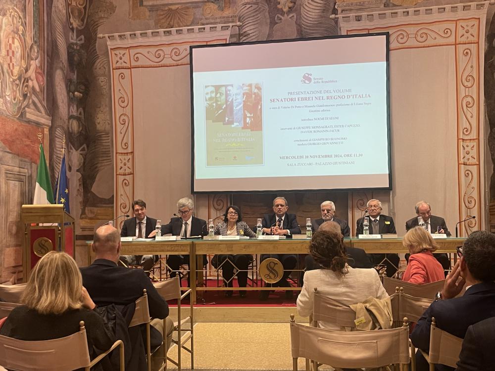 Presentato al Senato il libro che racconta la storia dei 44 senatori ebrei italiani