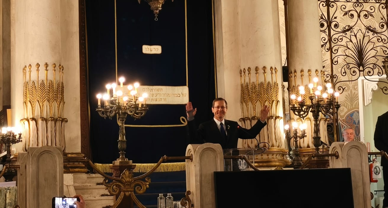 Il Presidente israeliano Isaac Herzog al Tempio Maggiore: “Dobbiamo rimanere uniti”